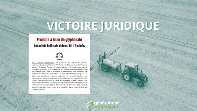 Glyphosate : une décision de justice rappelle l’obligation d’évaluer les effets indirects sur l’environnement