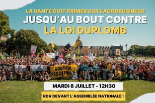 PPL Duplomb : Générations Futures lance un appel aux députés